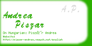 andrea piszar business card